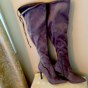 Grey Faux suede over the knee Guess boots